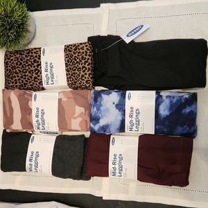 *BUNDLE OF 6* Old Navy Leggings Size Large new with tags